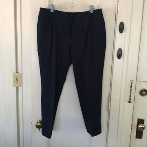 WHBM Navy Slim Ankle Pants 14